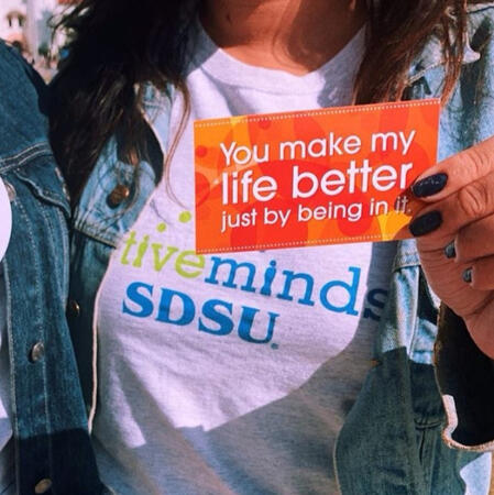 Card saying "You make my life better just by being in it."